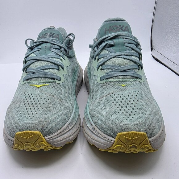Hoka One One Challenger ATR 7 Womens 8.5B Green Yellow Running Shoes Lightweight - Picture 2 of 13